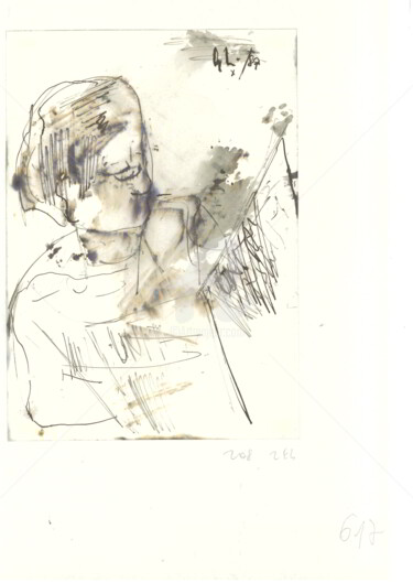 Disegno intitolato "pier paolo (rivisit…" da Bruno, Opera d'arte originale, Inchiostro