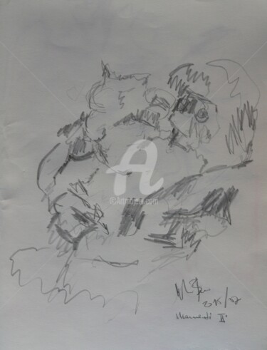 Drawing titled "momenti-2" by Bruno, Original Artwork, Pencil