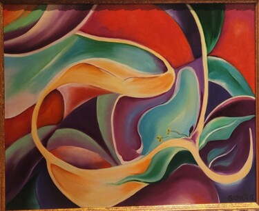 Peinture intitulée "Flor Salvaje" par Gorka Gonzalez Crespo, Œuvre d'art originale, Huile Monté sur Châssis en bois