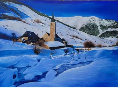 Pittura intitolato "Nieve" da Gorka Gonzalez Crespo, Opera d'arte originale, Olio
