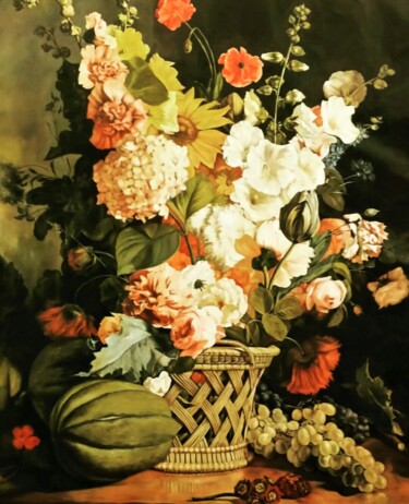 Pittura intitolato "primavera 85" da Gorka Gonzalez Crespo, Opera d'arte originale, Olio Montato su Telaio per barella in le…
