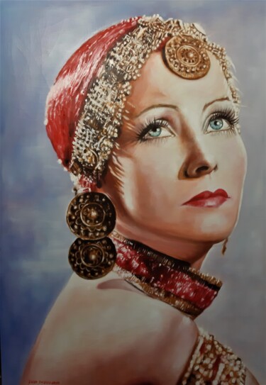 Pintura titulada "La Garbo" por Gorka Gonzalez Crespo, Obra de arte original, Oleo Montado en Bastidor de camilla de madera