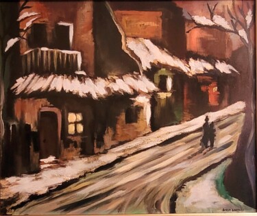 Pintura titulada "nieve I" por Gorka Gonzalez Crespo, Obra de arte original, Oleo Montado en Bastidor de camilla de madera