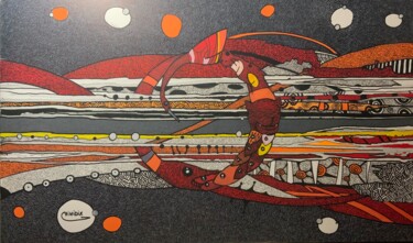 Картина под названием "Сон птицы" - Goryunov, Подлинное произведение искусства, Акрил