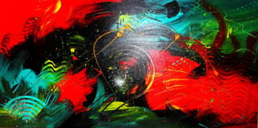 Painting titled "Fighting colors" by Malgorzata Kuraczyk, Original Artwork, Acrylic