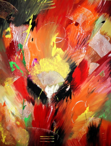Painting titled "abstract 1" by Malgorzata Kuraczyk, Original Artwork