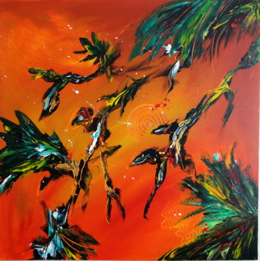 Painting titled "birds" by Malgorzata Kuraczyk, Original Artwork, Acrylic