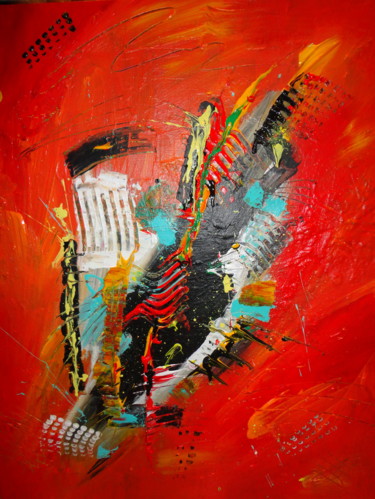 Painting titled "Rocket 2" by Malgorzata Kuraczyk, Original Artwork, Acrylic