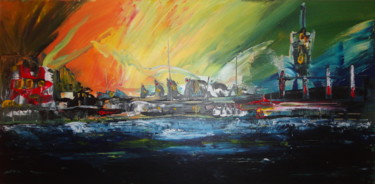 Pintura titulada "Sinking ship" por Malgorzata Kuraczyk, Obra de arte original