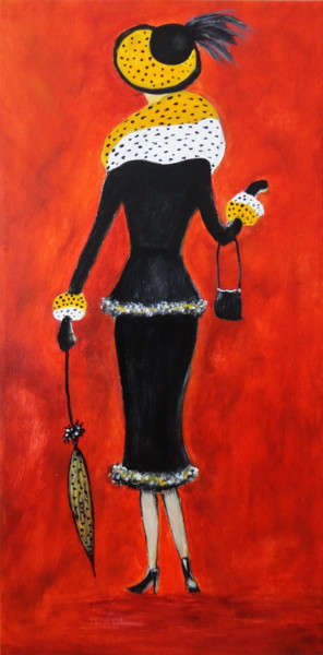 Painting titled "Lady # 2" by Malgorzata Kuraczyk, Original Artwork