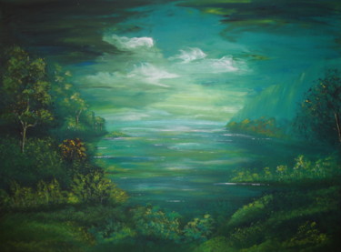 Painting titled "Sunset" by Malgorzata Kuraczyk, Original Artwork