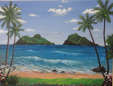 Painting titled "Islands" by Malgorzata Kuraczyk, Original Artwork
