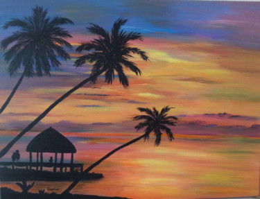 Painting titled "Hawaii" by Malgorzata Kuraczyk, Original Artwork