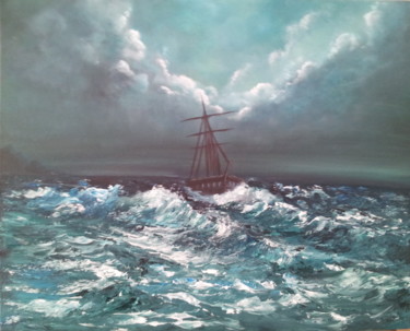 Peinture intitulée "storm" par Malgorzata Kuraczyk, Œuvre d'art originale, Acrylique