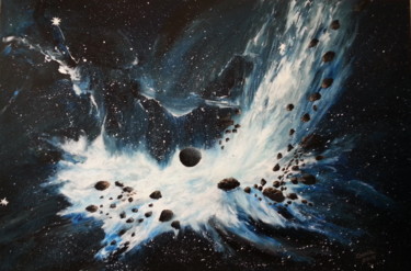 Painting titled "Galaxy" by Malgorzata Kuraczyk, Original Artwork