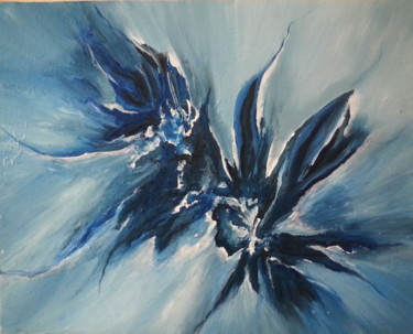 Painting titled "Abstract flower" by Malgorzata Kuraczyk, Original Artwork