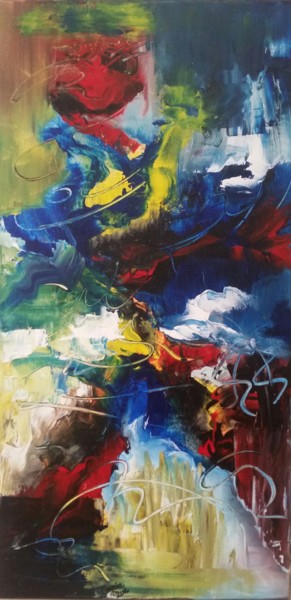 Pittura intitolato "Ribbons 2" da Malgorzata Kuraczyk, Opera d'arte originale