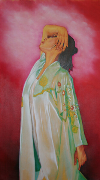 Pintura titulada ""La Diva""" por Catherine Gosselin, Obra de arte original, Oleo Montado en Bastidor de camilla de madera