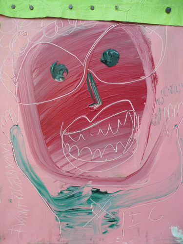 Peinture intitulée "ANGRY FACE" par Isabelle Gotkiewicz, Œuvre d'art originale, Huile