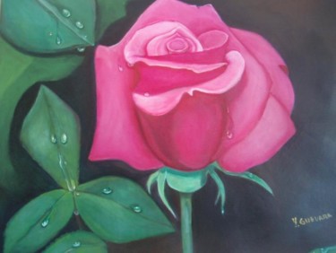 Pintura titulada "Rosa Mistica" por Yumira Guevara, Obra de arte original