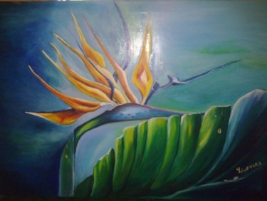 Pintura titulada "Ave del Paraiso Nat…" por Yumira Guevara, Obra de arte original