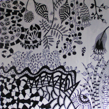 Drawing titled "Luxuriance" by Marianne Veirard, Original Artwork, Other
