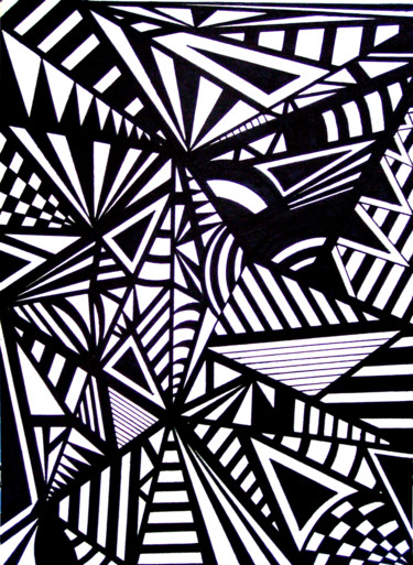 Drawing titled "Triangulations" by Marianne Veirard, Original Artwork, Other