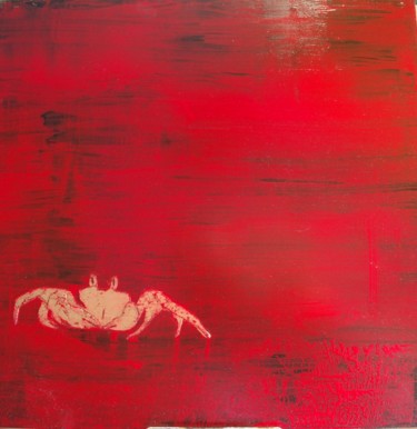 Peinture intitulée "09 - Crabe hésitant" par Pag, Œuvre d'art originale, Huile