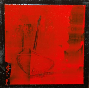 Peinture intitulée "69 - Matin rouge à…" par Pag, Œuvre d'art originale, Huile