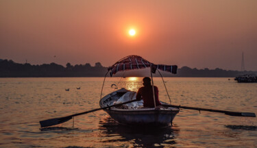 摄影 标题为“A Beautiful Sunset!” 由Goutam Chakraborty, 原创艺术品, 数码摄影