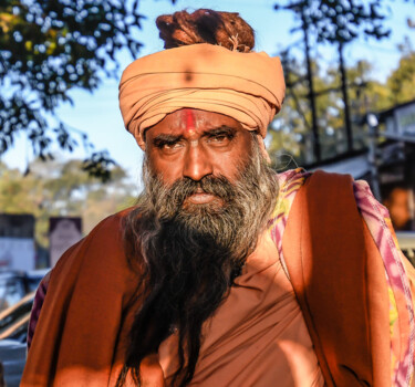 Fotografie getiteld "Indian Monk-II" door Goutam Chakraborty, Origineel Kunstwerk, Digitale fotografie
