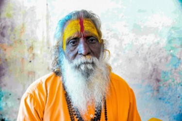 Фотография под названием "Indian Monk -III" - Goutam Chakraborty, Подлинное произведение искусства, Цифровая фотография