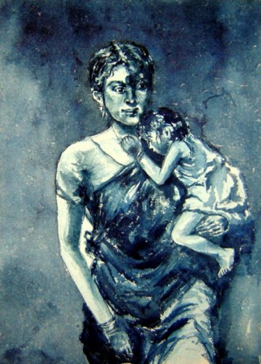 Painting titled "Stollen from Life" by Goutam Chakraborty, Original Artwork