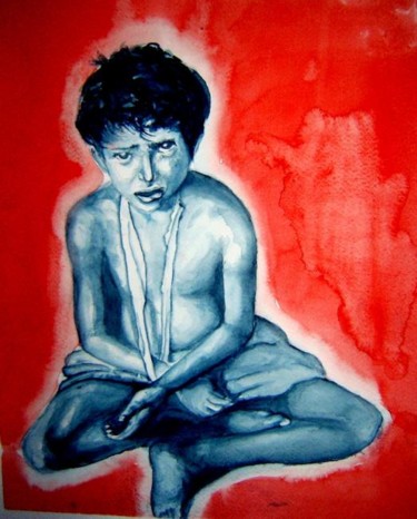 Painting titled "Lost" by Goutam Chakraborty, Original Artwork