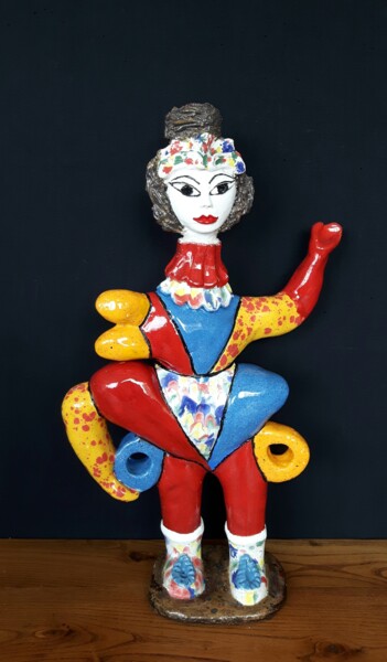 Sculpture titled "ZAZA" by Lucie Gouttebelle, Original Artwork, Ceramics