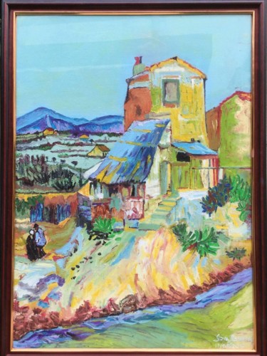 Peinture intitulée "Moulin" par Gova, Œuvre d'art originale