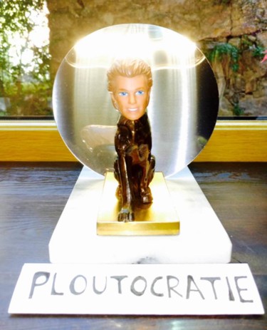 Sculpture titled "ploutocratie" by Philippe Garsi, Original Artwork, Metals