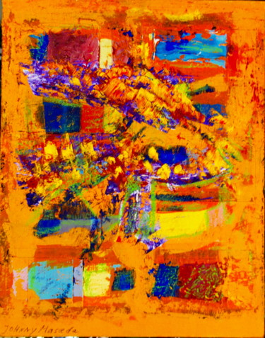 Malerei mit dem Titel "Die blaue Fuge.jpg" von Johnny Masada, Original-Kunstwerk, Acryl