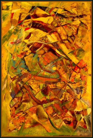 Peinture intitulée "kandinsky-ante-port…" par Johnny Masada, Œuvre d'art originale, Huile