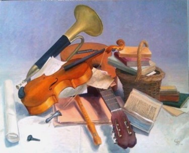 Painting titled "Musique" by Grace Fleyfel, Original Artwork