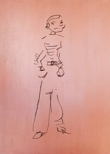 Pintura titulada "Gabrielle à ses déb…" por Grâce Pégéron, Obra de arte original, Acrílico Montado en Bastidor de camilla de…