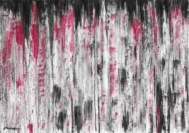 Malerei mit dem Titel "The Curtain of Fear" von Graciete Matos, Original-Kunstwerk, Acryl
