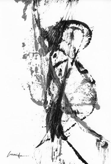 Painting titled "Sinuous Movement" by Graciete Matos, Original Artwork, Acrylic