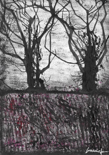 Painting titled "The Trees that Whis…" by Graciete Matos, Original Artwork, Acrylic