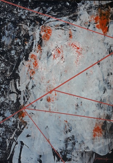 Pintura intitulada "Lines in Space (I)" por Graciete Matos, Obras de arte originais, Acrílico