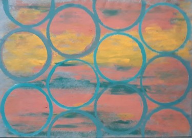 Pintura intitulada "Sunset in the summer" por Graciete Matos, Obras de arte originais, Acrílico