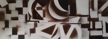 Pintura titulada "Geometric abstracti…" por Graciete Matos, Obra de arte original, Pintura al aerosol