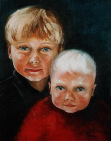 Pintura titulada "Brothers" por Charlie Grace, Obra de arte original, Oleo