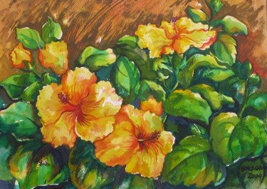 Painting titled "our national flower" by Grace Choong, Original Artwork