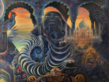 Картина под названием "Orient" - Gracia Frederic, Подлинное произведение искусства, Акрил Установлен на Деревянная рама для…